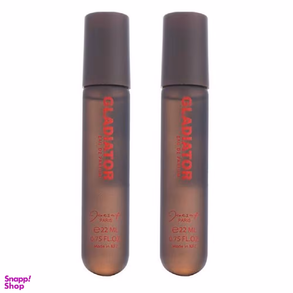 عطر جیبی مردانه ژک ساف (Jacsaf) مدل گلادیاتور حجم 22 میلی‌لیتر بسته 2 عددی