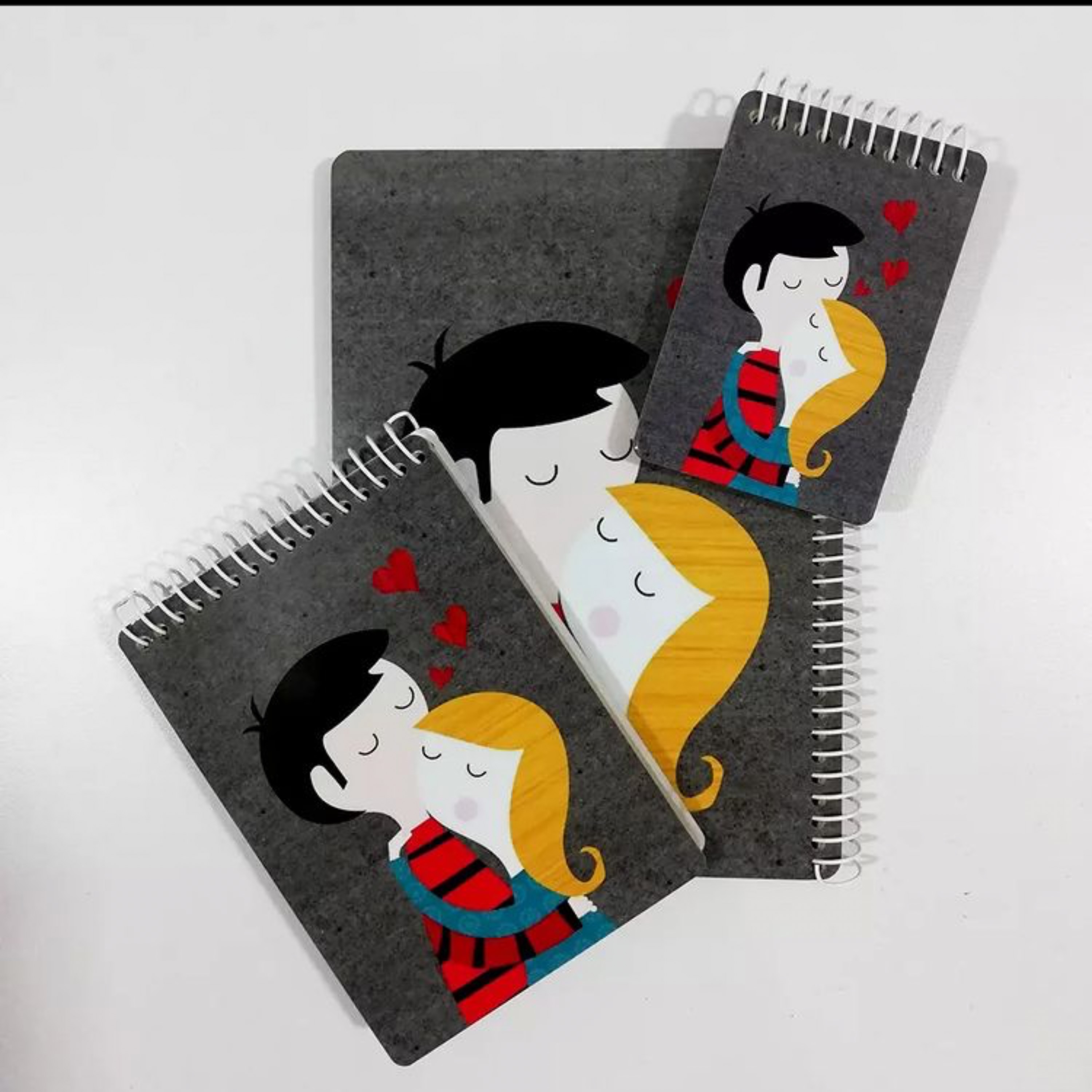 ست سه عددی دفترچه طراحی کرافت طرح عاشقانه 2