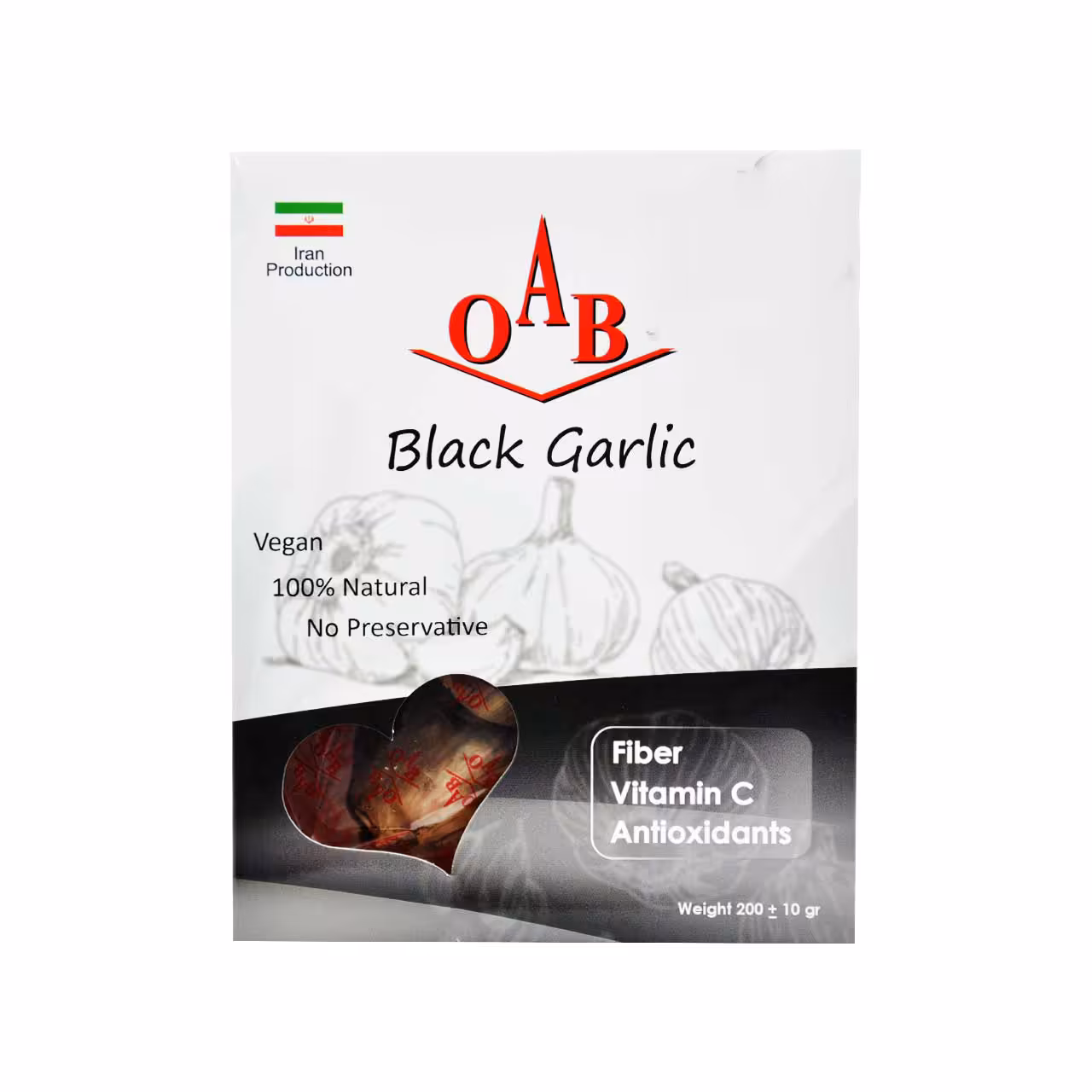 سیر سیاه ( سیر فرآوری شده ) 200 گرم - OAB