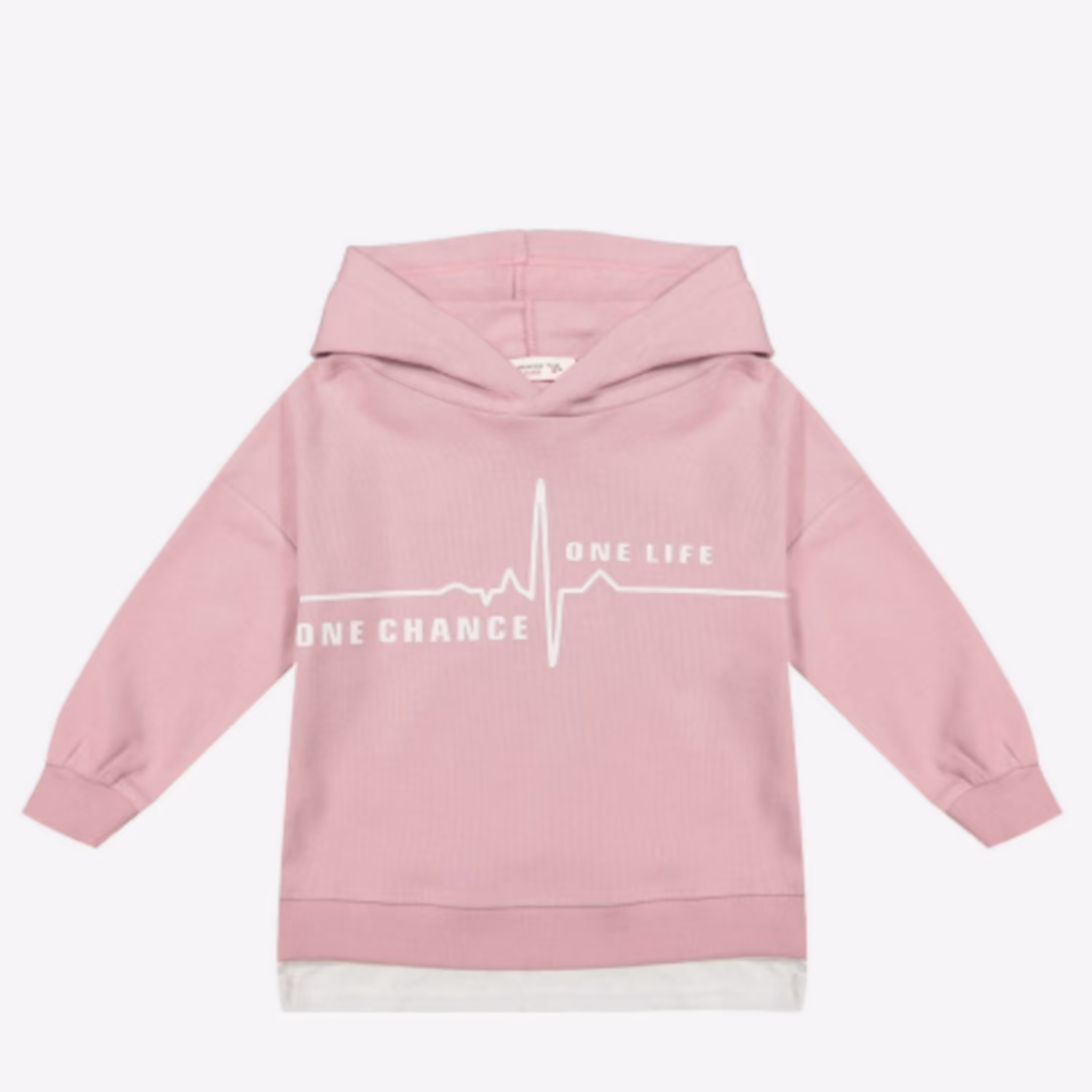 هودی کلاهدار  اسپرت طرح دار  رنگ  صورتی مناسب 9 تا 12 سال