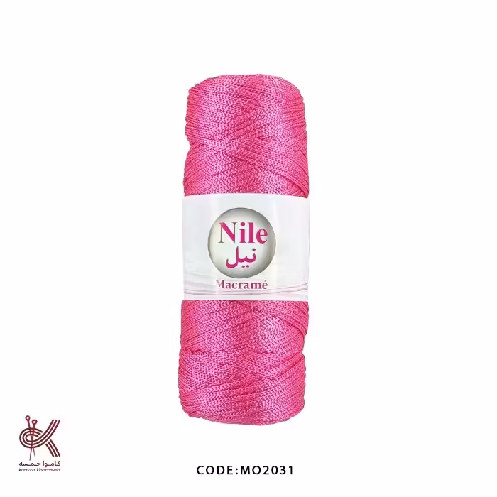 مکرومه دو سوزنه پلی استر  سرخابی 31