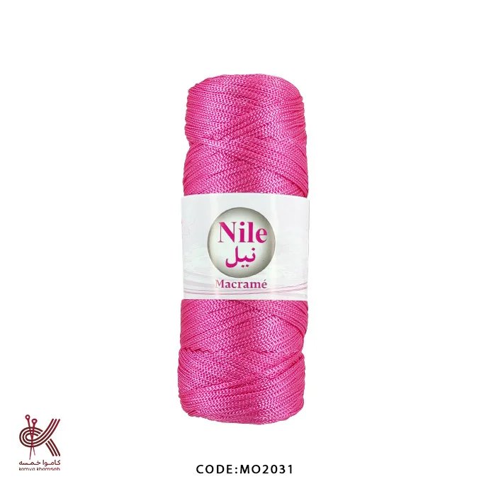 مکرومه دو سوزنه پلی استر  سرخابی 31