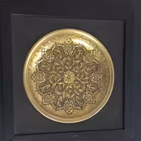 تابلوی قلمزنی شده،بشقاب برنجی  ،قبول انواع سفارشات 