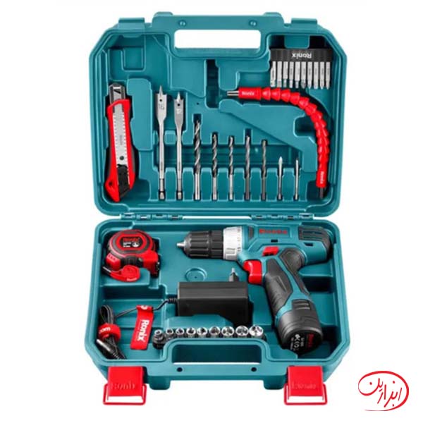کیت دریل شارژی 12 ولت 35 پارچه رونیکس RS-8013