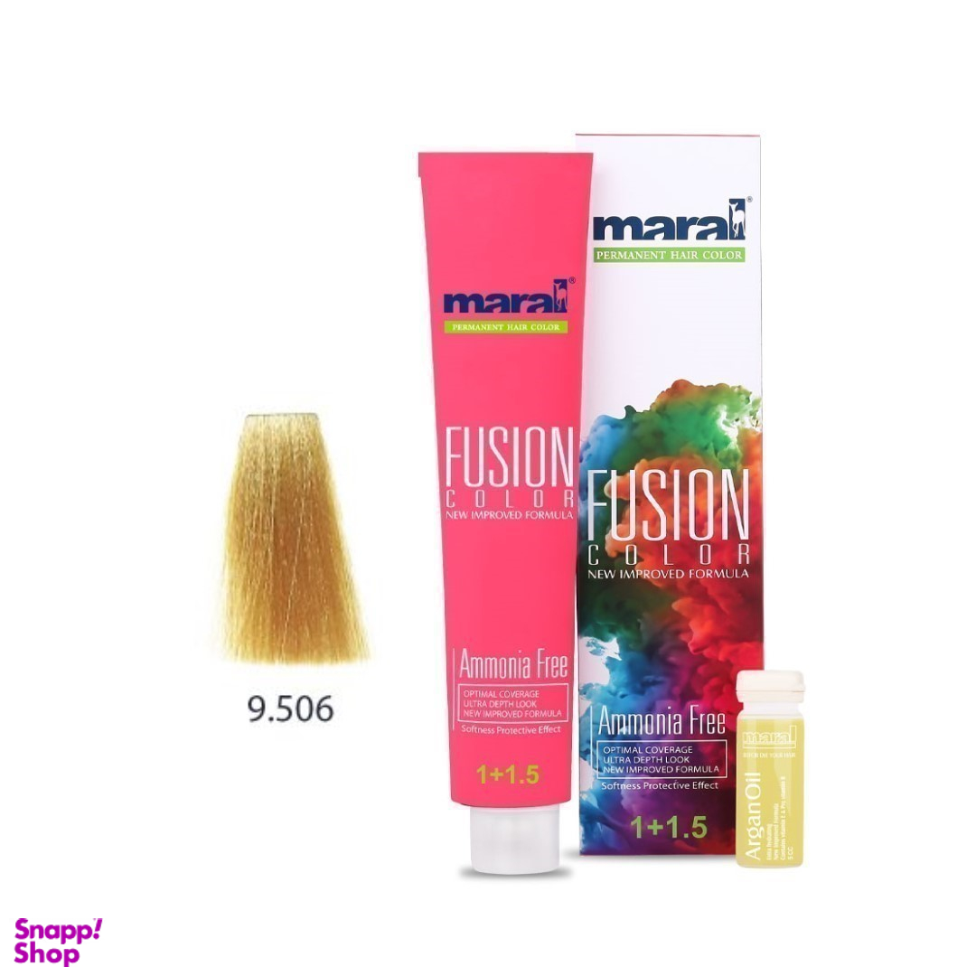رنگ مو فاقد آمونیاک مارال (Maral) مدل Fusion شماره 9.506 رنگ کره عسلی حجم 100 میلی‌لیتر