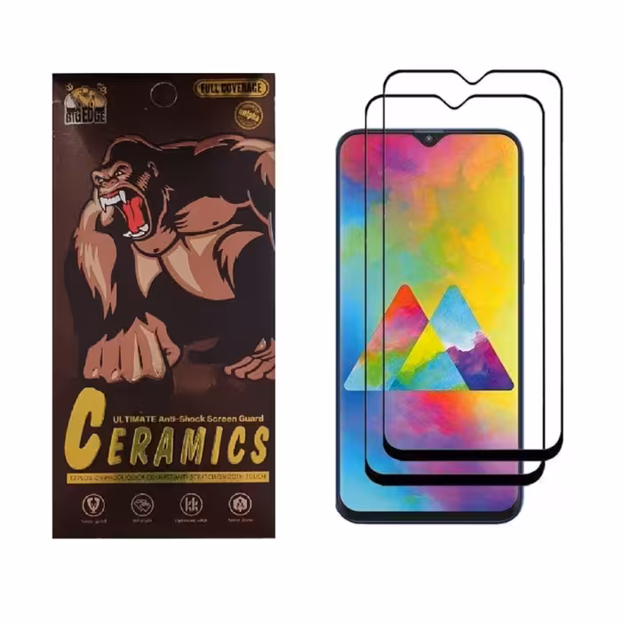 محافظ صفحه نمایش سرامیکی بیگ اج مناسب گوشی سامسونگ A70-A02-A02S مجموعه دو عددی