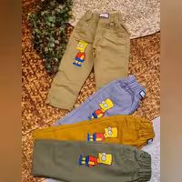 شلوار کتان بچگانه طرح سیمپسون