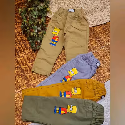 شلوار کتان بچگانه طرح سیمپسون
