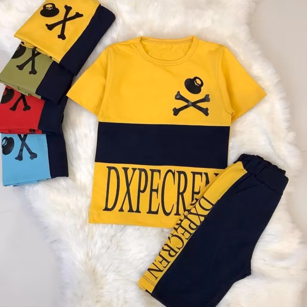 تیشرت و شلوارک طرح اسکلت اسپرت