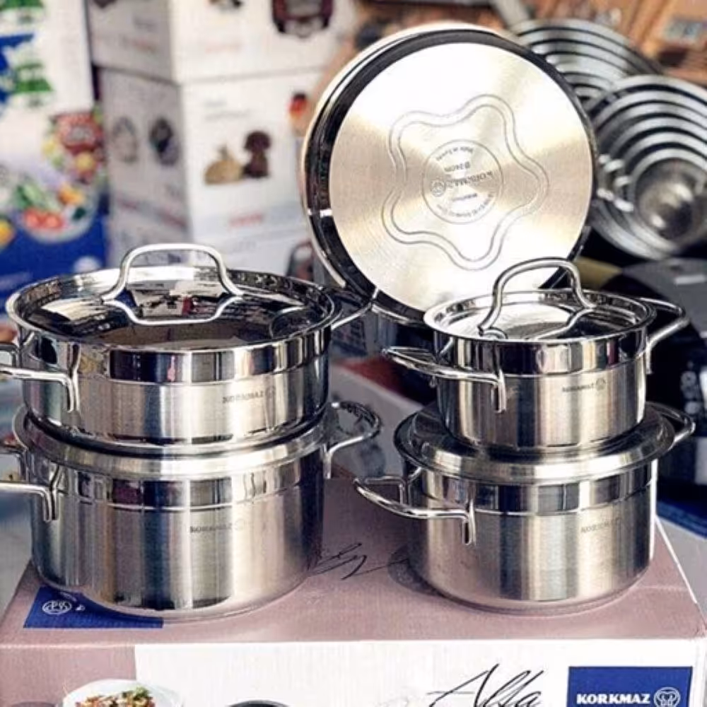 سرویس قابلمه 9 پارچه کرکماز مدل HY8609 ورق ضخیم ارسال رایگان