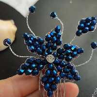 شانه شنیون طرح گل