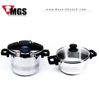 زودپز دوقلو 6و4لیتری استیل MGS مدل DSQ