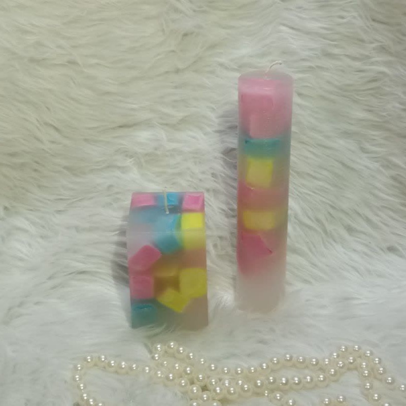  ست شمع طرح موزاییکی