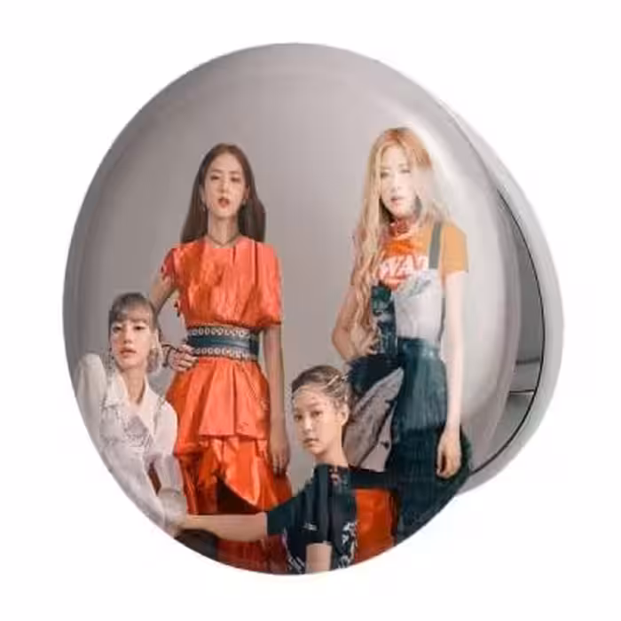 آینه جیبی خندالو طرح گروه بلک پینک Black Pink مدل تاشو کد 14537