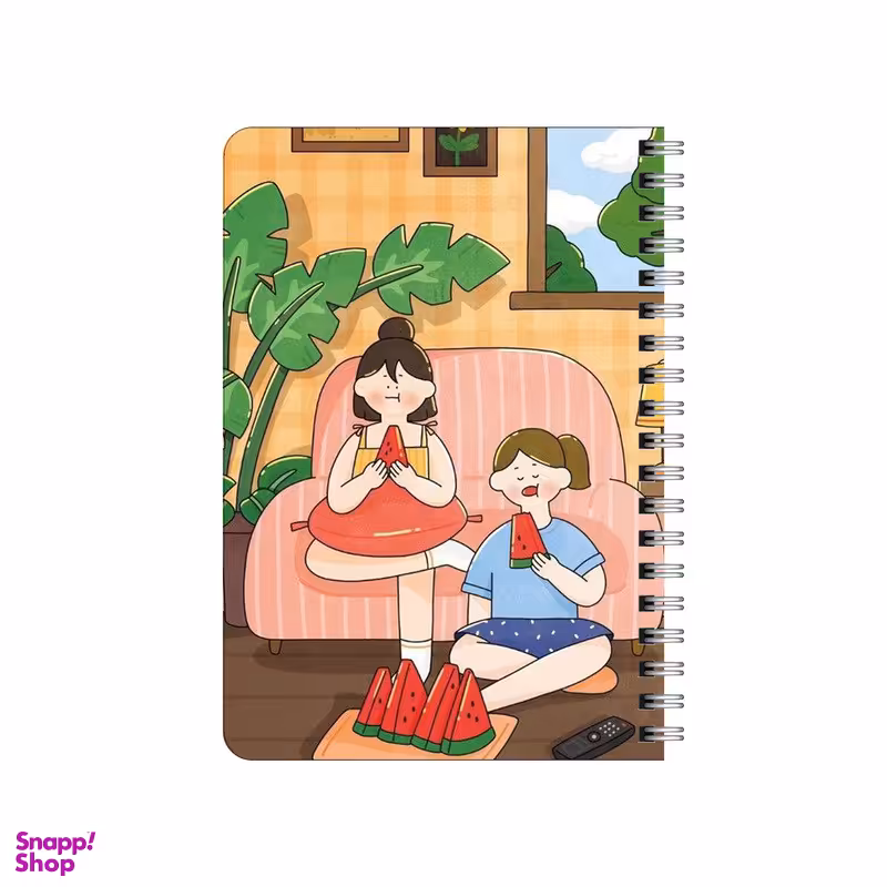 دفترچه یادداشت بامبیلیپ مدل چوبی طرح هندوانه خوران کد 8929074