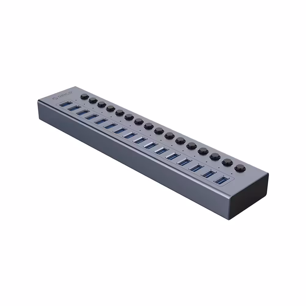 هاب 16 پورت اوریکو مدل ORICO BT2U3-16AB 16Port Hub With Individual Switches
