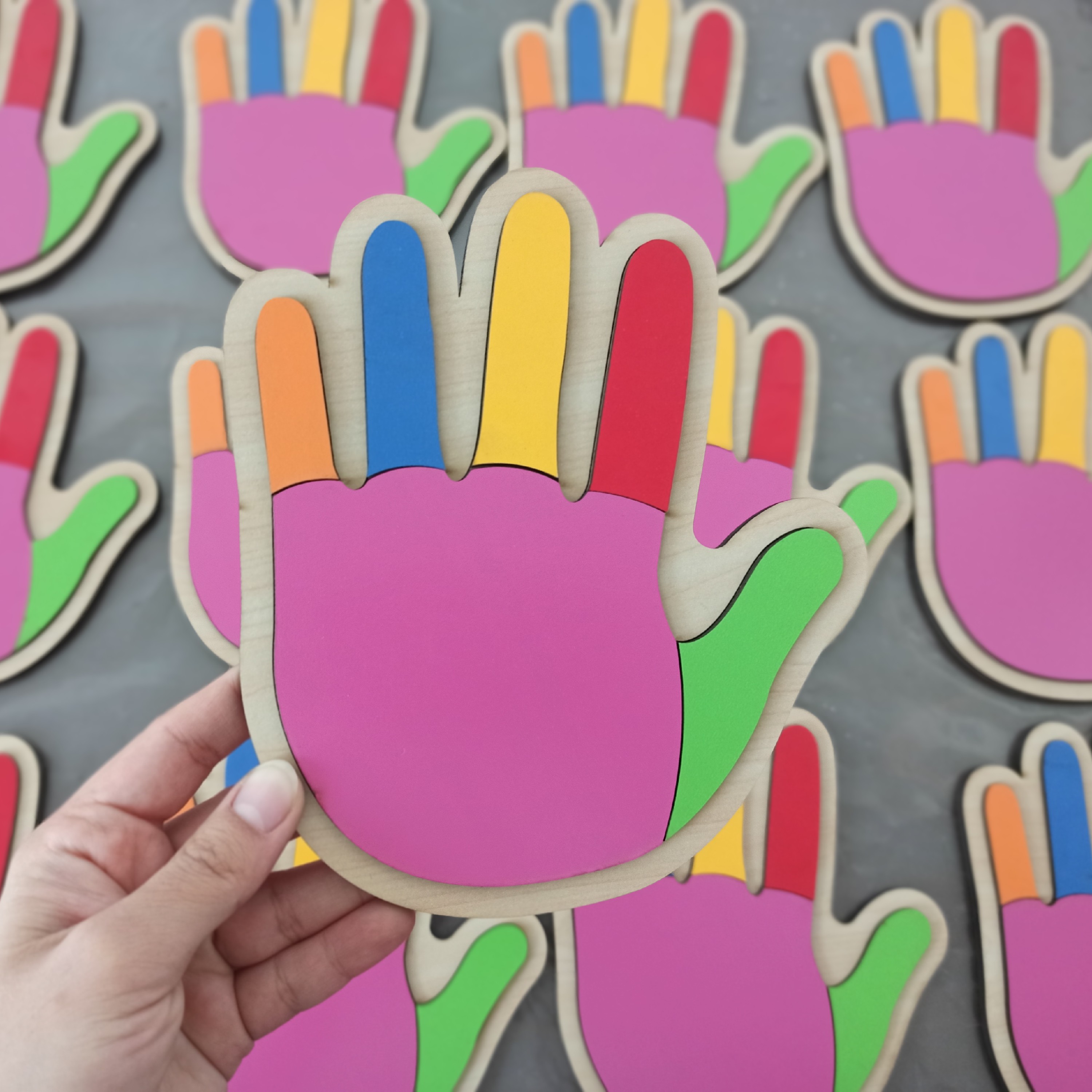 پازل چوبی انگشتان دست 