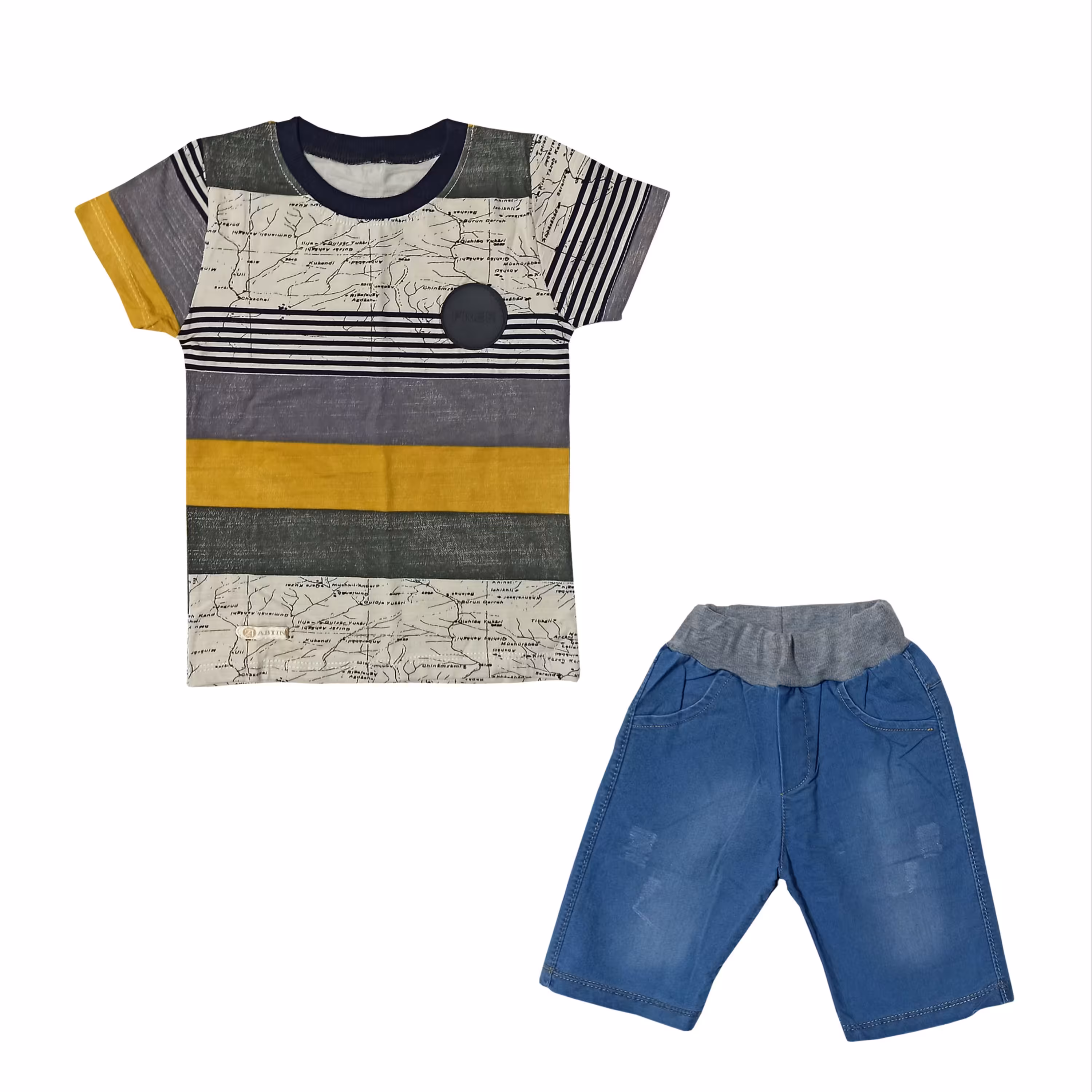 ست تی شرت و شلوارک پسرانه مدل آرمان 01