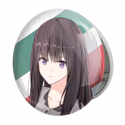 آینه جیبی خندالو طرح تاکینا انیمه لیکوریس ریکویل Lycoris Recoil مدل تاشو کد 23064