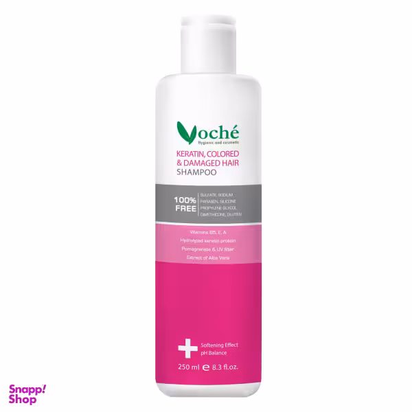 شامپو بدون سولفات مو وچه (Voche) مدل مو های کراتین شده حجم 250 میلی لیتر