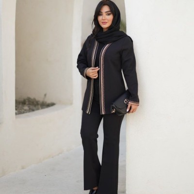 مانتو شلوار زنانه کرپ مدل کت و شلوار
