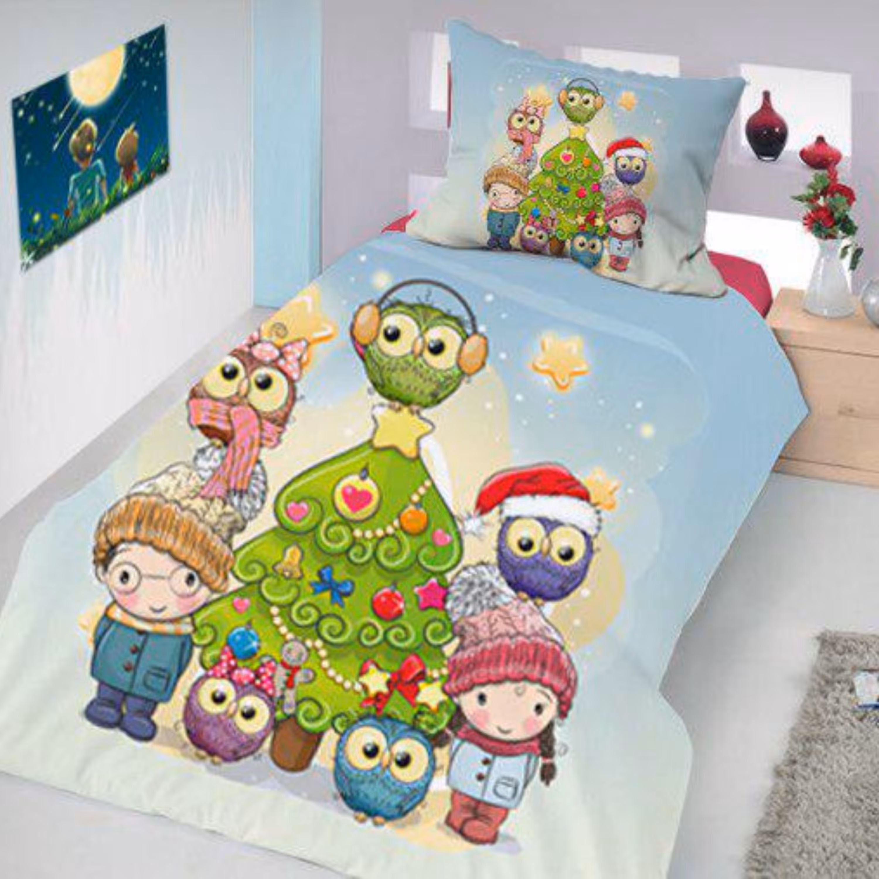 ست خواب کودک ( جغد )- جنس مخمل