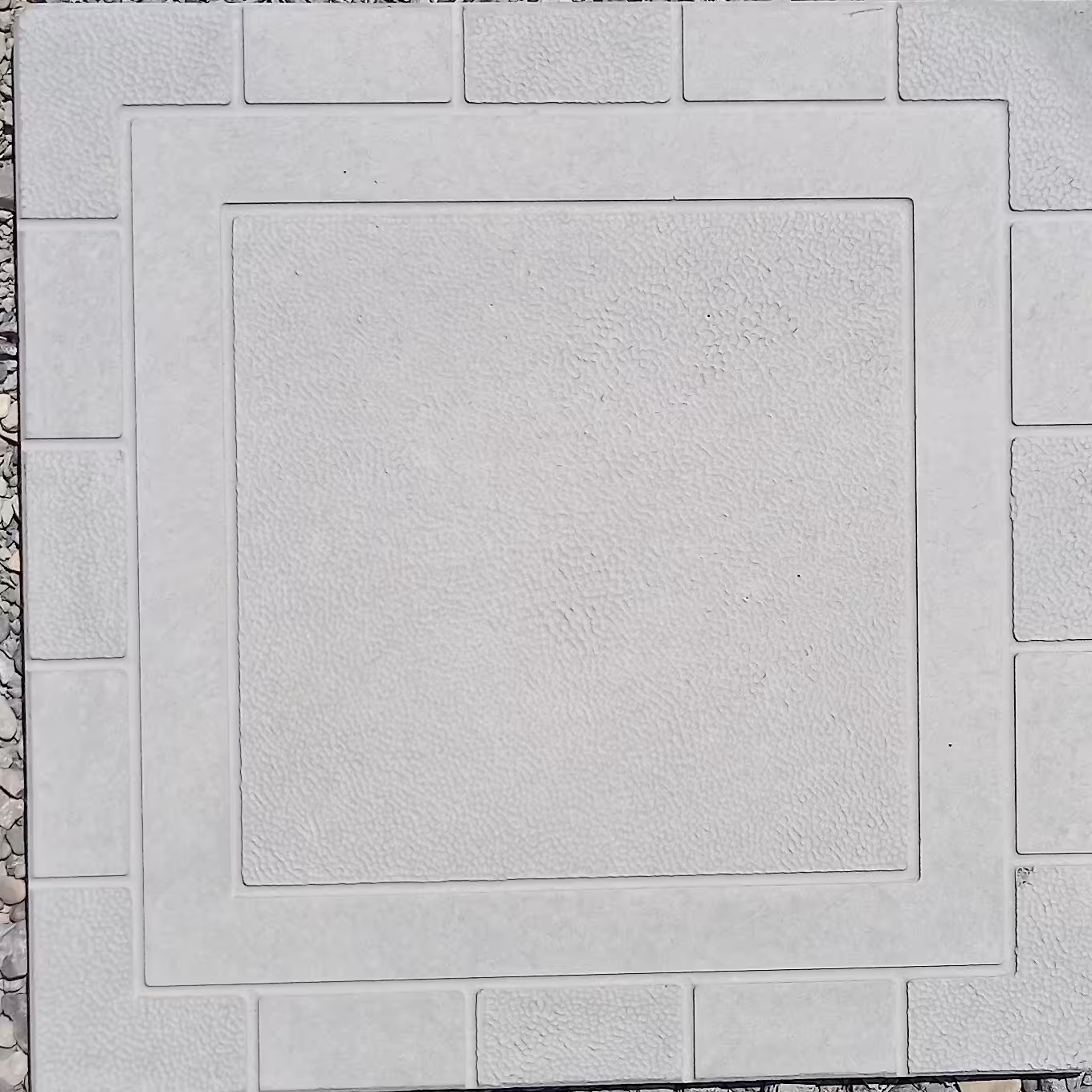 موزاییک پلیمری دورقاب طوسی 50 در 50