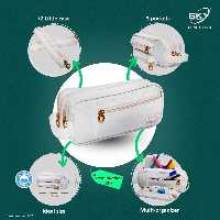 جامدادی پارچه ای سه زیپ سه قلو اسکای کد 207