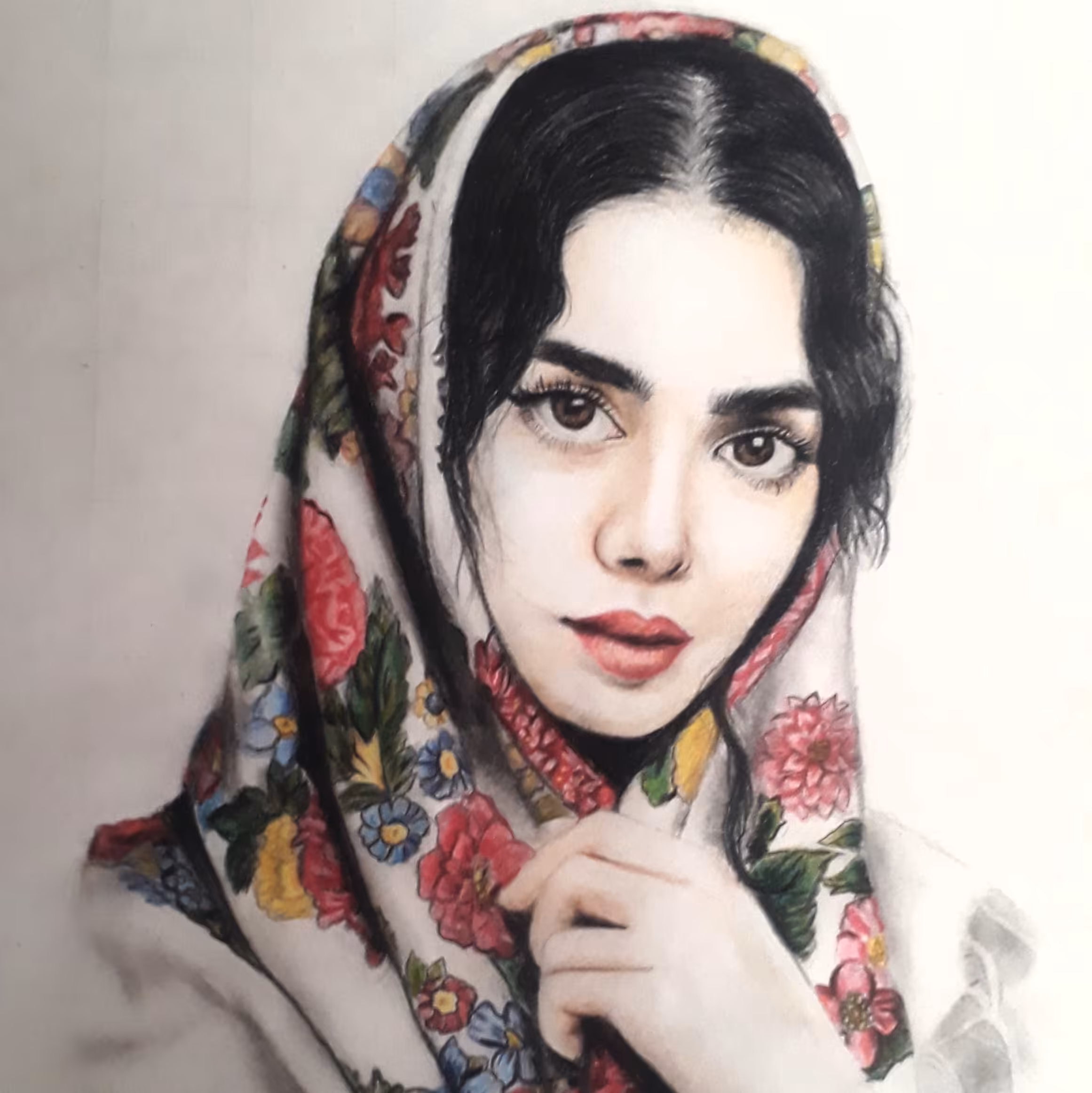 سفارش نقاشی چهره  رنگی سایز A4