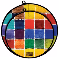 دمکنی ست دو تکه پارچه ای مخمل دو رو چاپ طرح مربع رنگی سایز 25 و 30 مدل B1-517 شرکت رنس