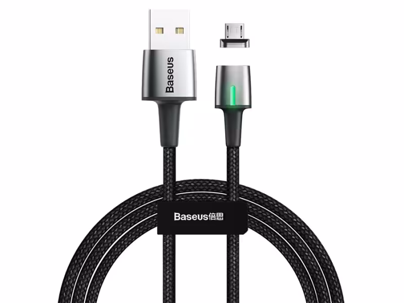 کابل آهنربایی میکرو یو اس بی بیسوس Baseus Micro USB Zinc Magnetic Cable 1M/2.4A