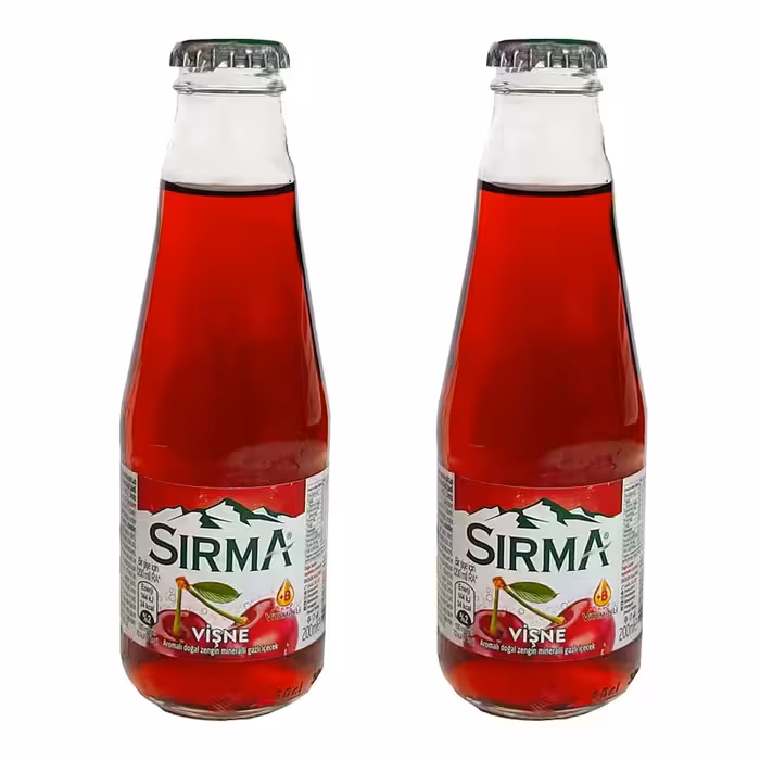 آبمیوه گازدار گیلاس با ویتامین بی سیرما - 200 میلی لیتر بسته 2 عددی