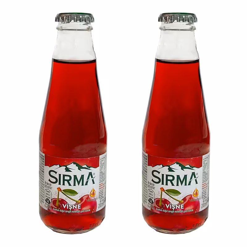 آبمیوه گازدار گیلاس با ویتامین بی سیرما - 200 میلی لیتر بسته 2 عددی