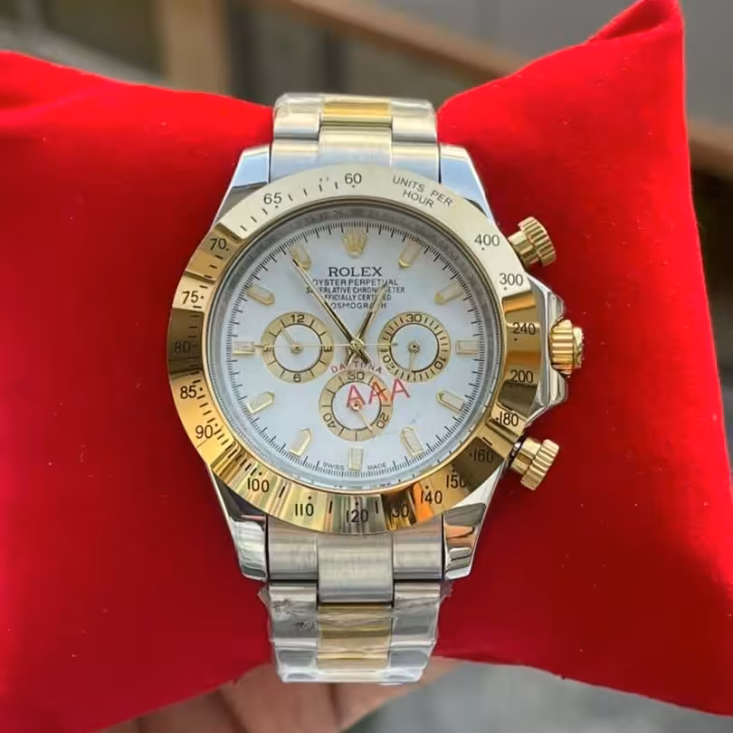 ساعت مردانه رولکس نقره‌ای و  طلایی Rolex Daytona