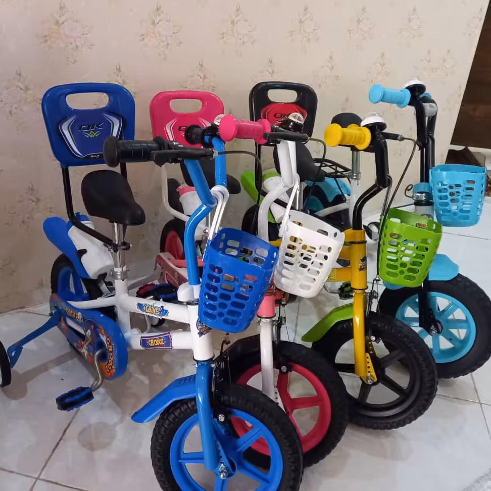 دوچرخه فلزی کودک سایز 12 با تکیه گاه 
