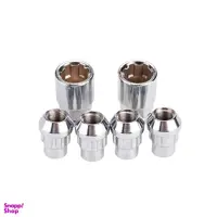 مهره چرخ و رینگ ضد سرقت خودرو چیکال (Chikal) مدل M-60 مناسب برای ساینا مجموعه 6 عددی