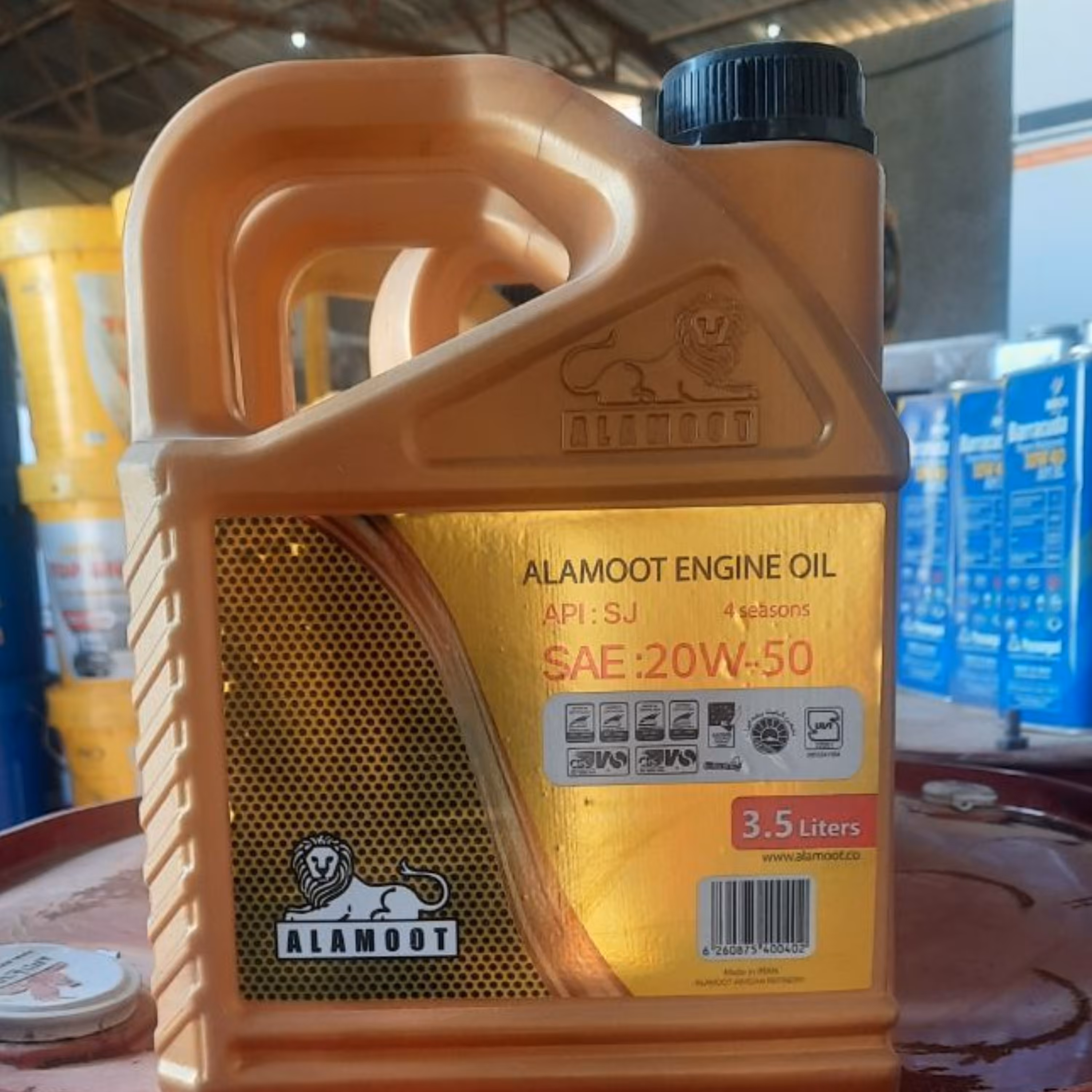 روغن موتور الموت 3ونیم لیتری طلایی 20w50