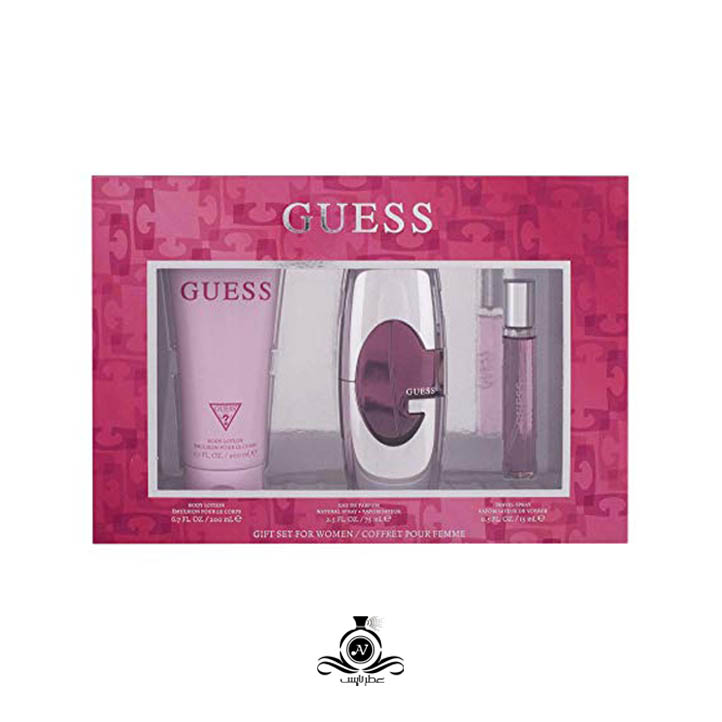 گیفت ست اورجینال عطر زنانه گس صورتی Gift Set Guess for women