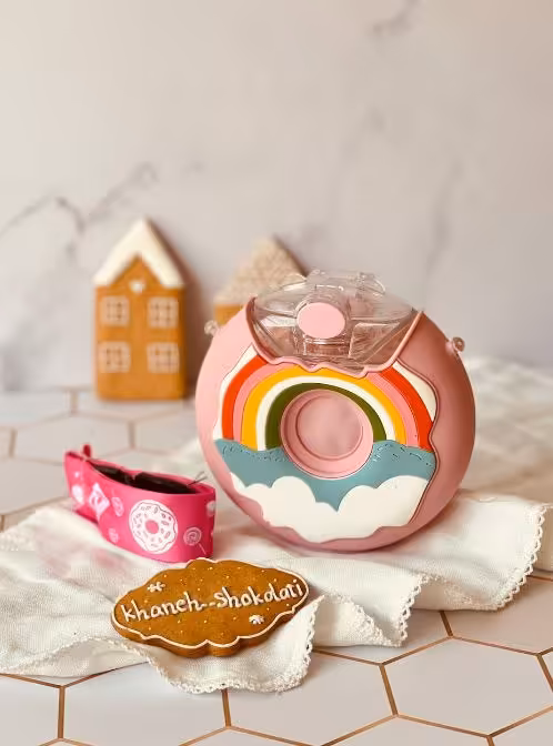 قمقمه گرد طرح رنگین کمان کودک