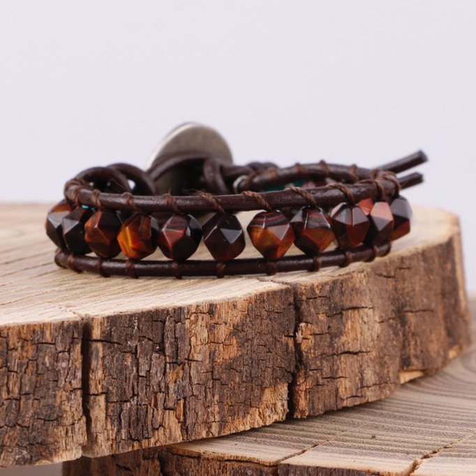 دستبند چشم شاهین و چرم اصل