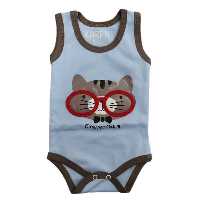 رکابی زیر دکمه کارن بیبی طرح گربه باهوش clever cat