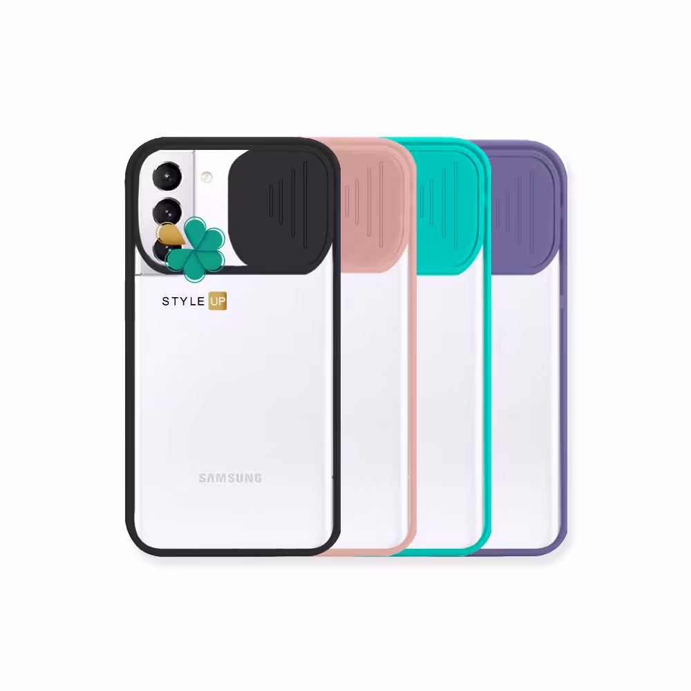 قاب پشت طلق گوشی سامسونگ Galaxy S21 Plus مدل محافظ لنزدار کشویی