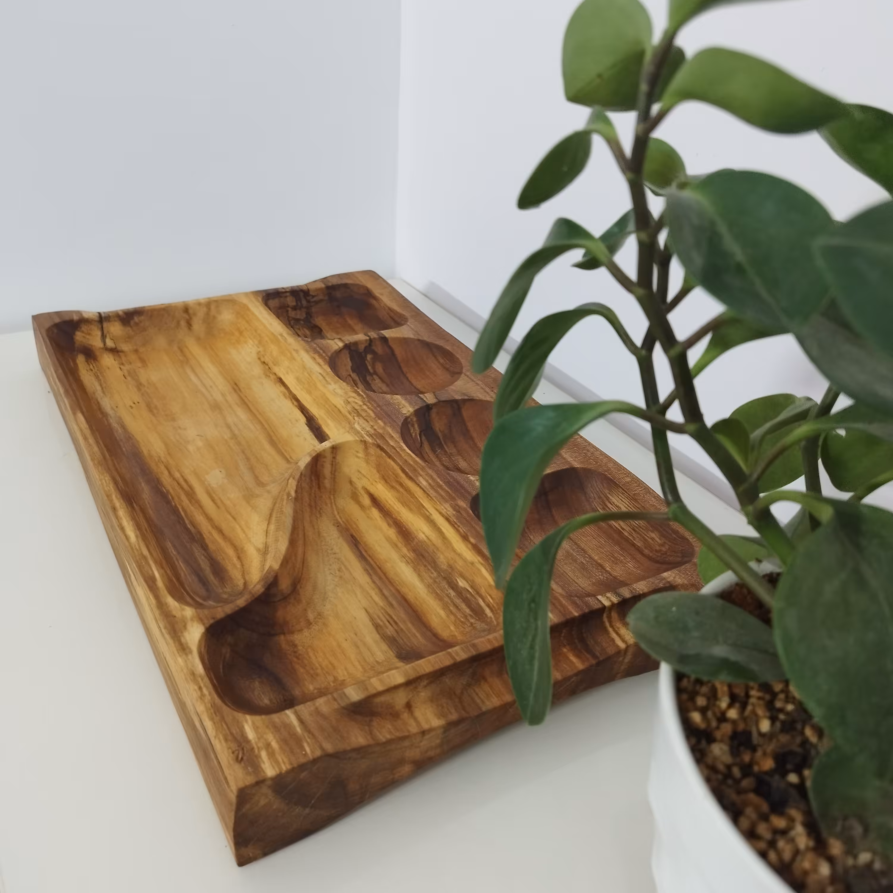 ظرف روستیک دوطرفه چوب نارون