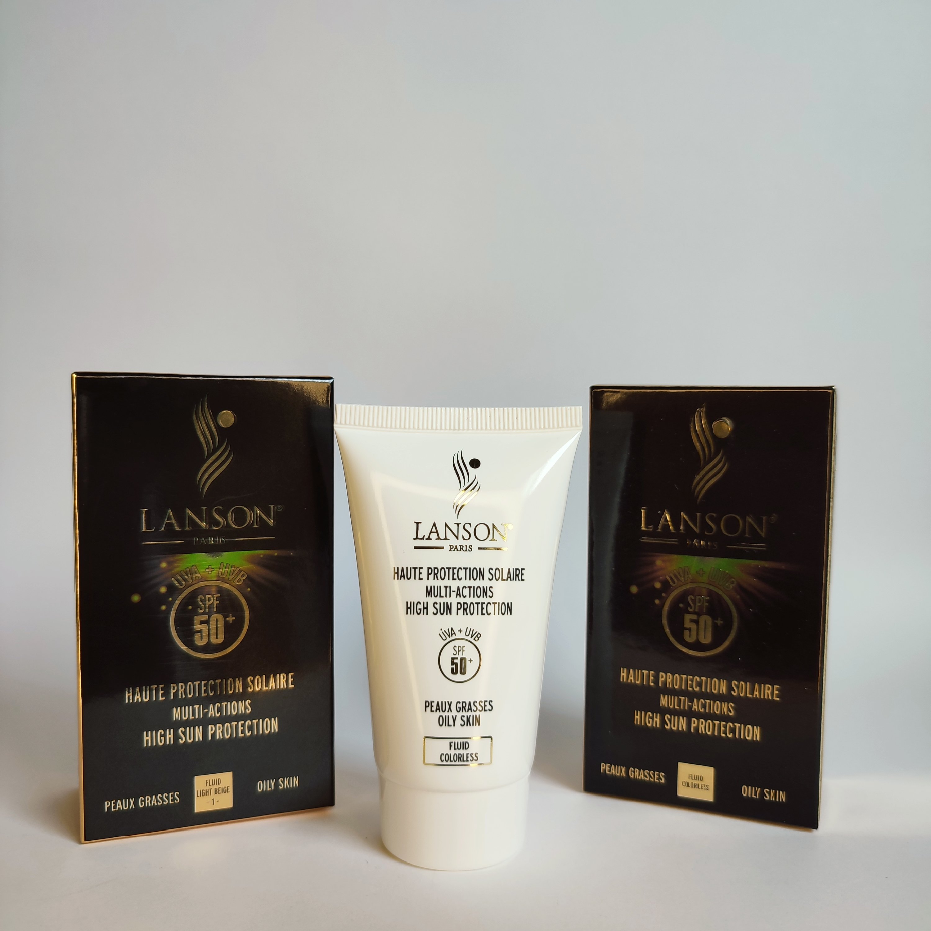 کرم ضد آفتاب لانسون بی رنگ spf 50 با کیفیت ( مخصوص پوست چرب ضدلک و ضدچروک )
