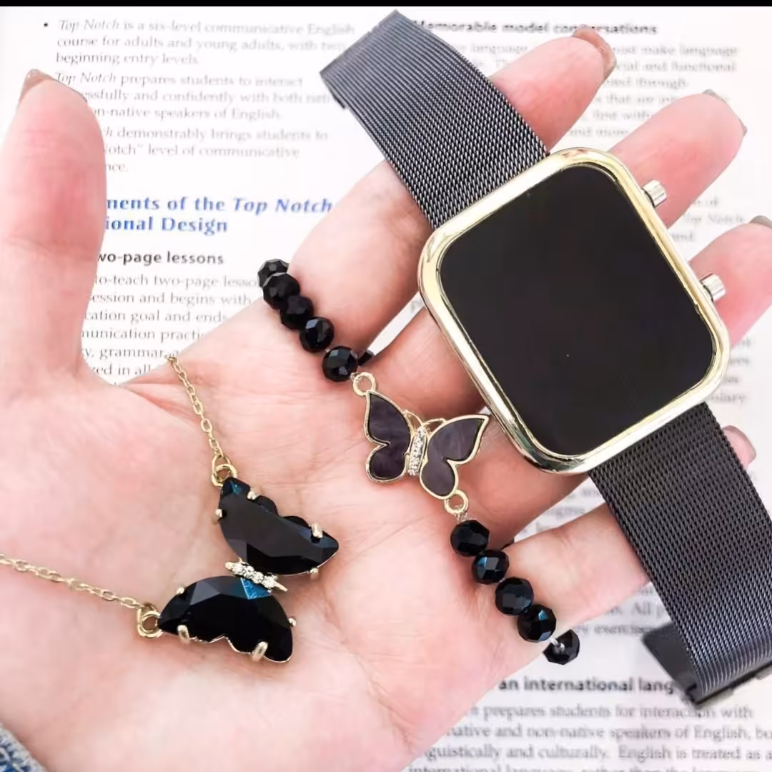 ساعت ال ای دی مشکی