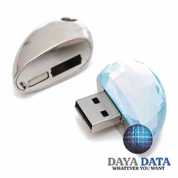 فلش مموری فانتزی دایا دیتا  قلب  جواهر مدل JE1001-55 ظرفیت 128GB -USB3 رنگ آبی