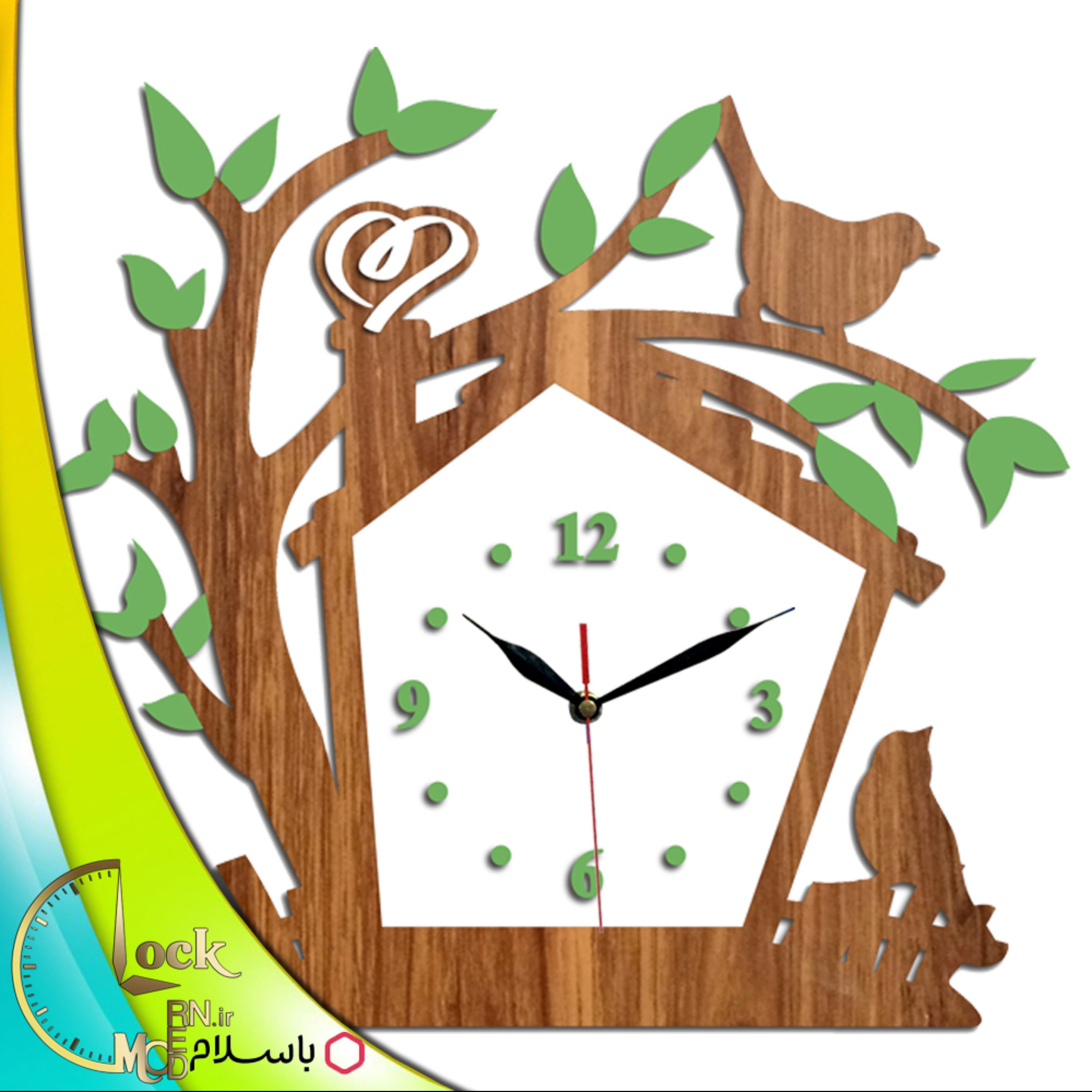 ساعت دیواری طرح کلبه کد 811 (پس کرایه)