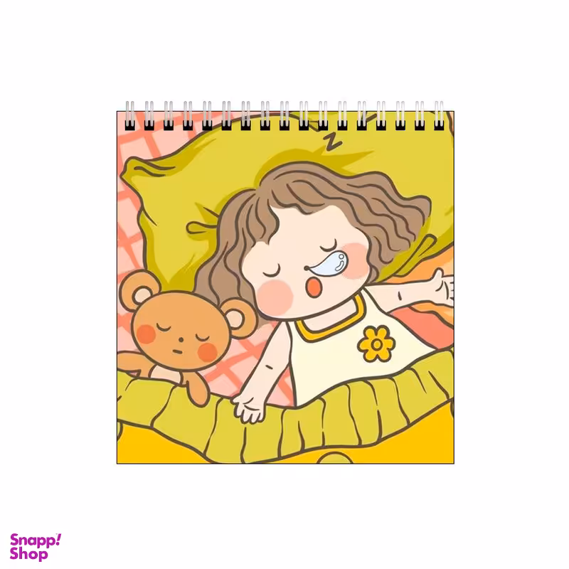 دفتر طراحی طرح دختر خوابالو و خرسش کد 6646705