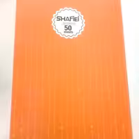 دفتر پنجاه برگ ته چسب 
رنگ نارنجی
برند شفیعی 