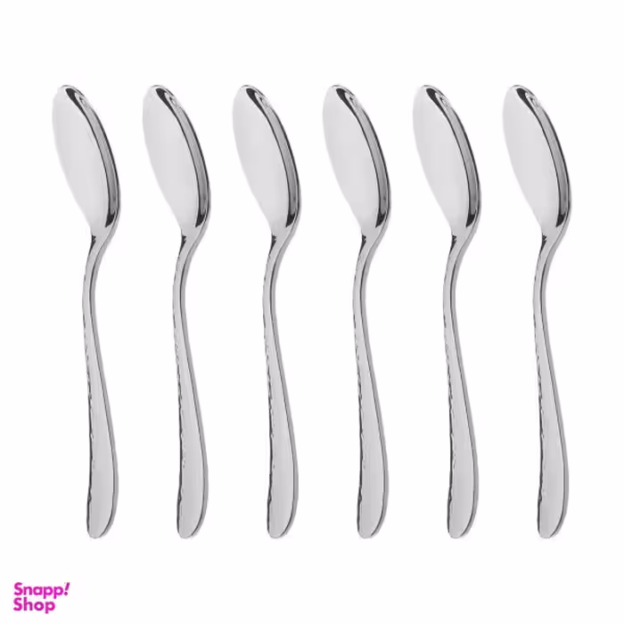 قاشق مربا خوری ناب استیل مدل واریان بسته 6 عددی